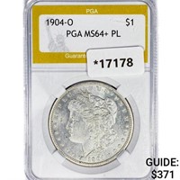 1904-O Morgan Silver Dollar PGA MS64+ PL