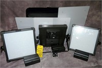 Lot (3) F&V K4000S 1x1 Bi-Colr Floor LED Panels wi