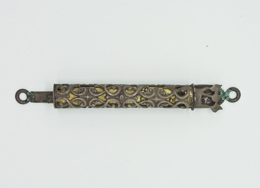 VINTAGE STERLING JEWISH MEZUZAH