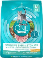 Lot of 2 Purina ONE Sensitive Cat Food - 16 lb.