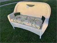 Wicker patio loveseat