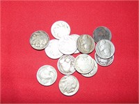 (15) Buffalo Nickels