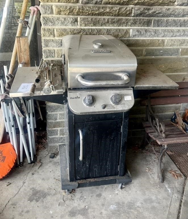 Chair Broil Gas Grill & Skewers