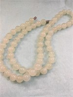 24" Quartz Bead Necklace Approx 1/2” Beads