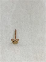 1/4" 14 Kt Gold M or W Tie Pin