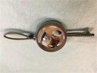 2 1/2" Vintage Terrier Dog Glass Pin Reverse