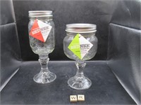 2 "RED NECK" DRINKING WARE GLASSES