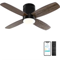 Ohniyou Ceiling Fan with Lights - 38'' Small Flush