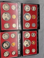 4 US Mint Proof sets.   1976, 1977, 1978 and