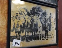 Framed Vintage Photo Roy Rogers/Trigger? 6 Men