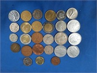 Foreign Coin Lot-Italian, French, UK & more