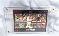 DEREK JETER SIGNED 2007 TOPPS BASEBALL CARD