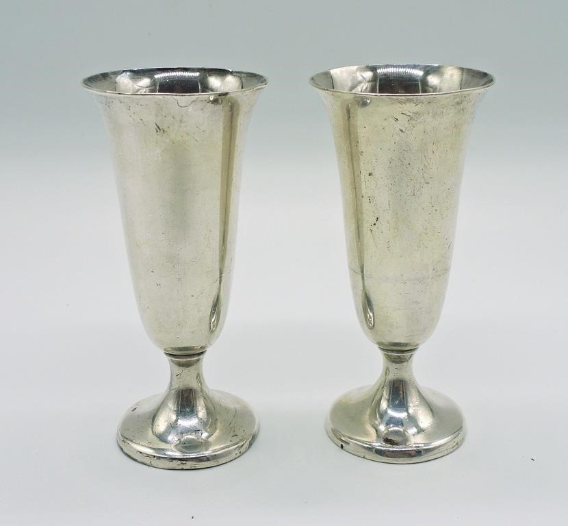 2 GORHAM STERLING CORDIAL CUPS