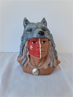 Native with Wolf Head Dress