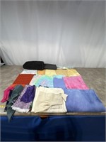 Assortment of higher end fabric with miscellaneous