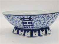 Chinese Blue & White Altar Bowl and other