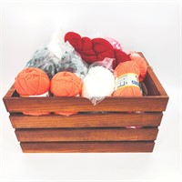 Wood Crate of Yarn