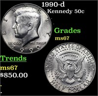 ***Auction Highlight*** 1990-d Kennedy Half Dollar