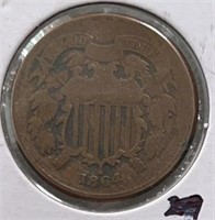 1864 2 Cents Vg