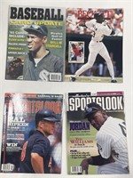 4 Baseball Card Monthly Magazines Michael Jordan