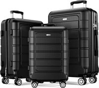 NEW $250 3 PCS Luggage Set (BLACK)