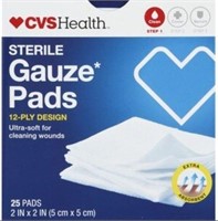 (2) 25-Pk CVS Health Sterile Gauze Pads