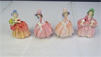 (4) Royal Doulton Small Porcelain Figurines