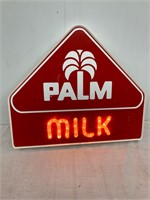 Palm milk sign. Works. Plastic. 19 x 17”