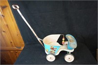Child's Metal Doll Stroller