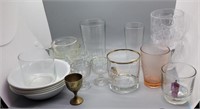 Lot of assorted Vintage Glass ware