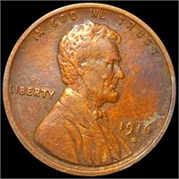 1916-D Lincoln Wheat Penny ABOUT UNCIRCULATED