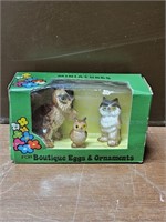 Original Box of Hand Painted Miniature Owls