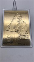 Curt Flood 22kt Gold Baseball Card Danbury Mint