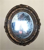Round Wall Mirror in Composite Frame