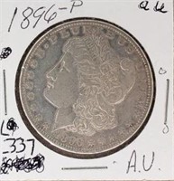1896 Morgan Silver Dollar AU
