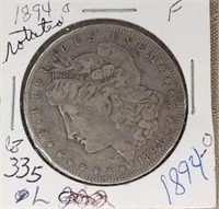 1894O  Morgan Silver Dollar rotated F