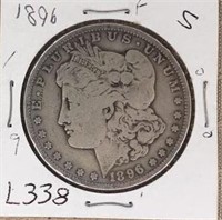 1896S Morgan Silver Dollar F