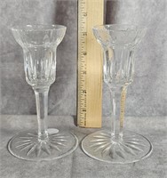 WATERFORD CRYSTAL CANDLESTICK HOLDERS 5.5' TALL