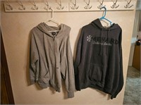 Pair of XXL hoodies