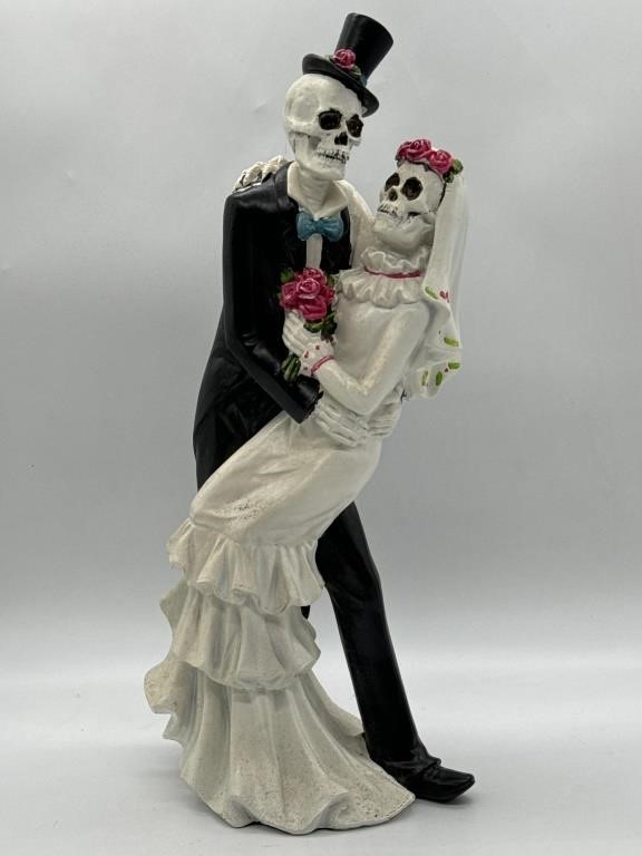 Day of the Dead Skeleton Bride and Groom 16"