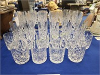 28 PIECES OF "LADY ANNE" CRYSTAL GLASSES