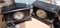 2 COLUMN FRONT MANTLE CLOCKS