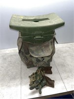 Hunting stool/ammo container