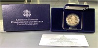2000 library of Congress Proof silver dollar