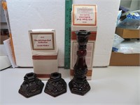 3 Vtg AVON Cape Cod Candle Holders with Boxes