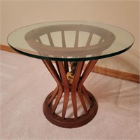 Glass Top Spindled Table
