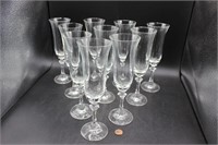Set of Glass Champagne Flutes