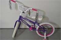 Huffy Seastar Girls Bike Purple w Training Wheels