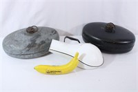3 Vtg. Bed Pan Urinal & Bed Warmers