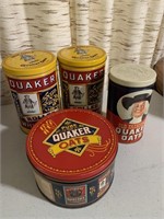 4 Quaker Oat Tins (living room)